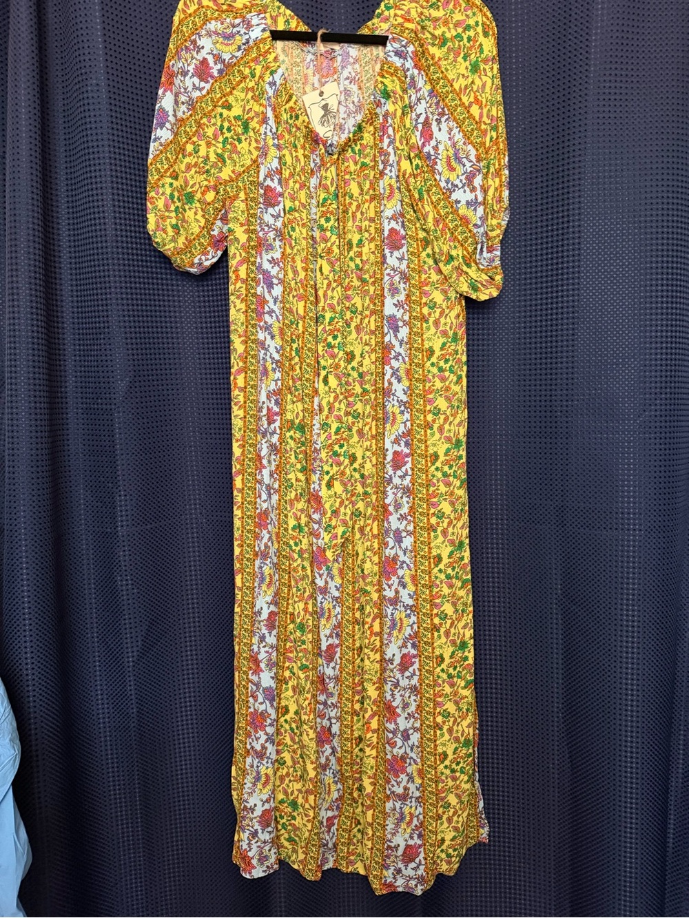 easel Yellow Floral Maxi Dress